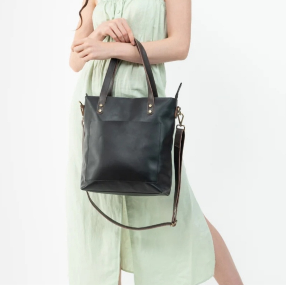 Nappa Society Crossbody Tote - NWT - Black